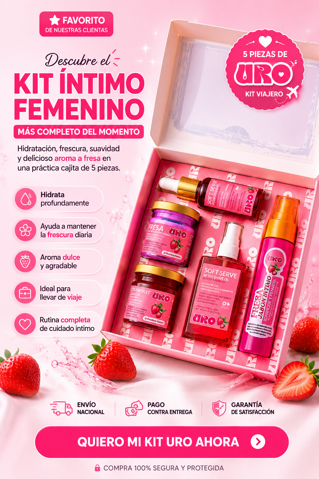 Kit URO™ | Tu Rutina Íntima Completa de 5 Piezas con Registro O POSITIV