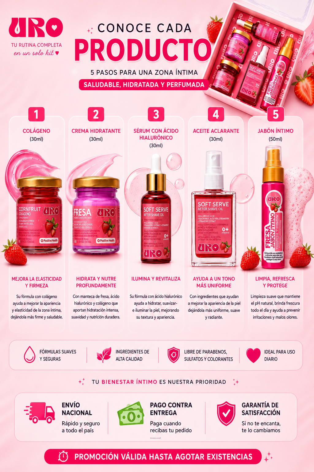 Kit URO™ | Tu Rutina Íntima Completa de 5 Piezas con Registro O POSITIV