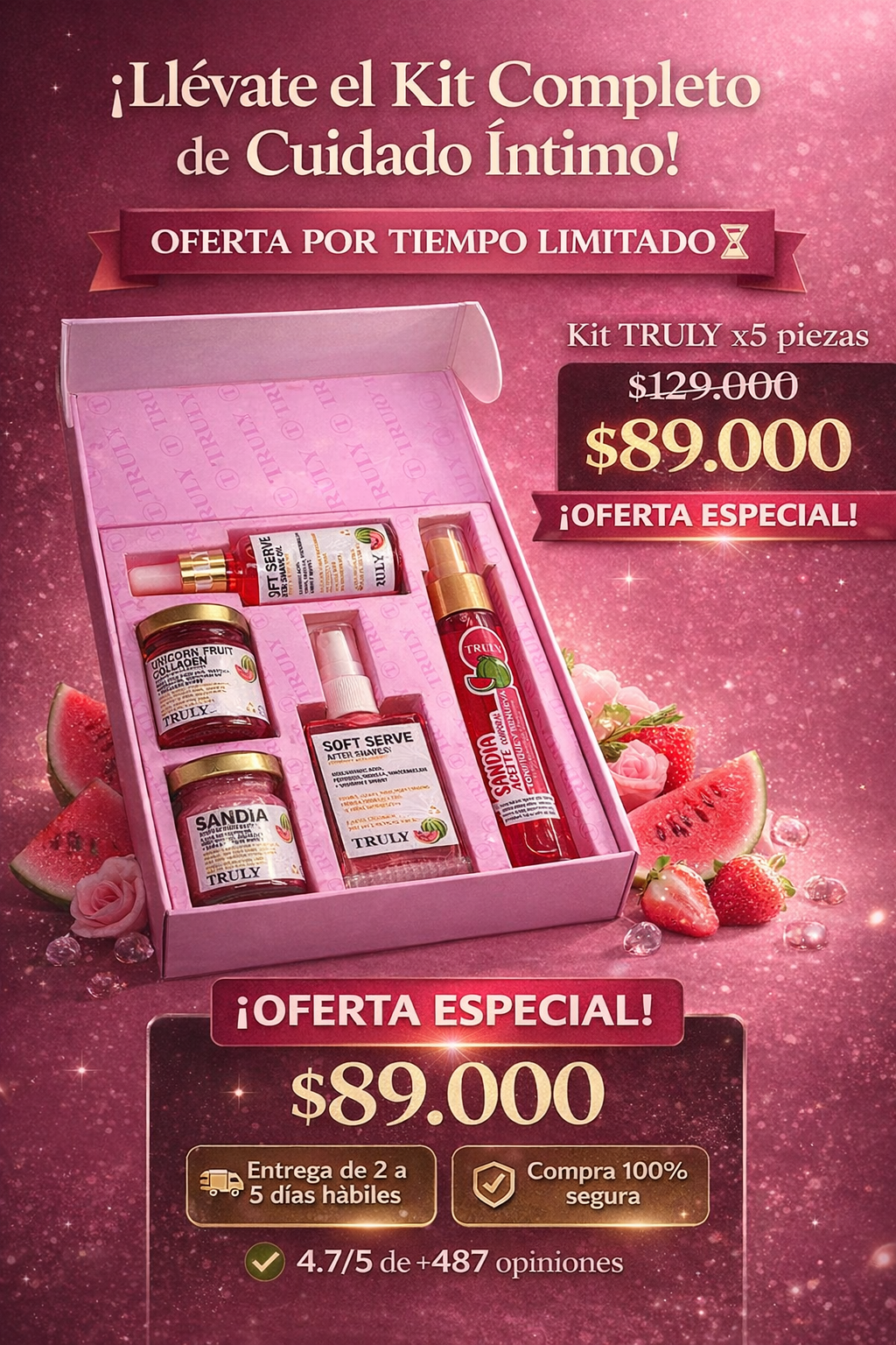 PROMO 5 EN 1 Kit Premium Kit Truly™ huele Delicioso Todo el Día - Sistema completo 5 piezas